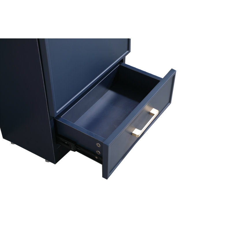 Mini-meuble-lavabo simple 18 po Modern, Bleu