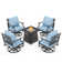 Asfand 4 - Person Outdoor Seating Group with Swivel Lounge Chairs&  Firepit Table