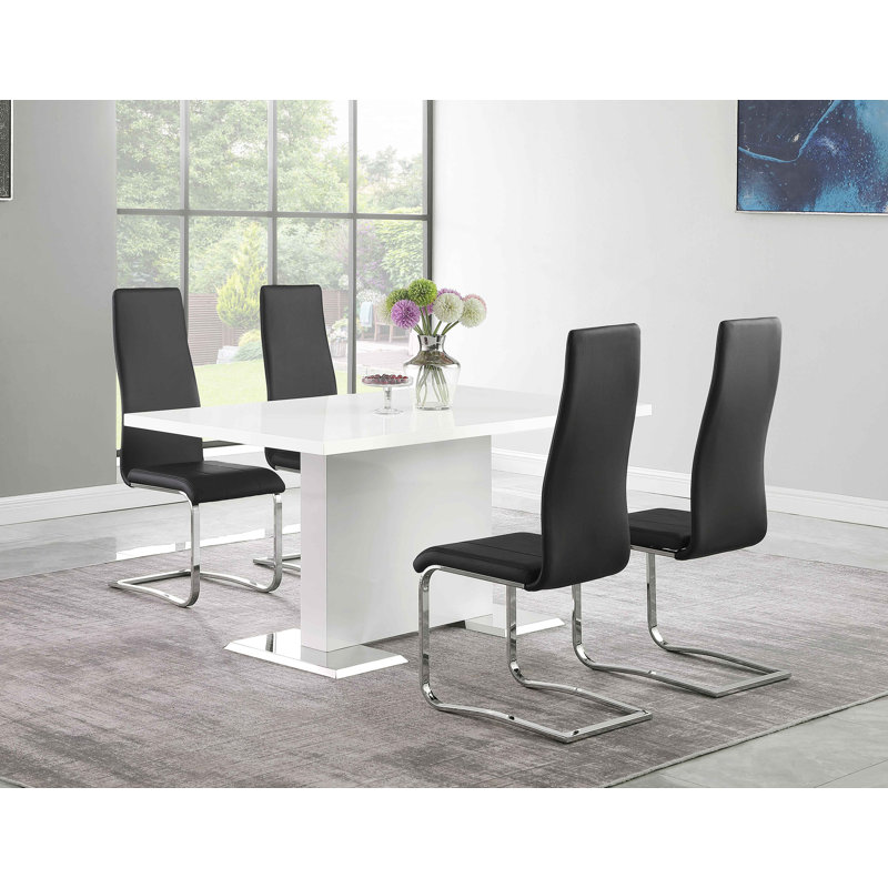 Ensemble repas pour 4 personnes Kausar, Noir