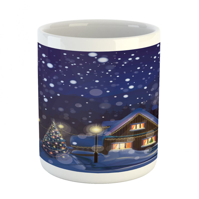 Grande tasse à café winter night