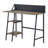 Rustic Oak And Black Desk With Construction 2 Shelf For Organization Rectangular Work Smart Storage Options