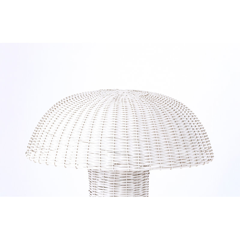 Iron Lamp Large White, 16" H x 15" W x 15" D