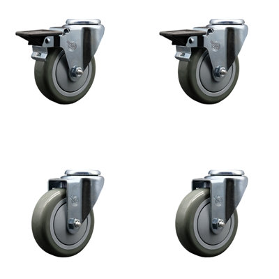 4-Piece Polyurethane Caster Set