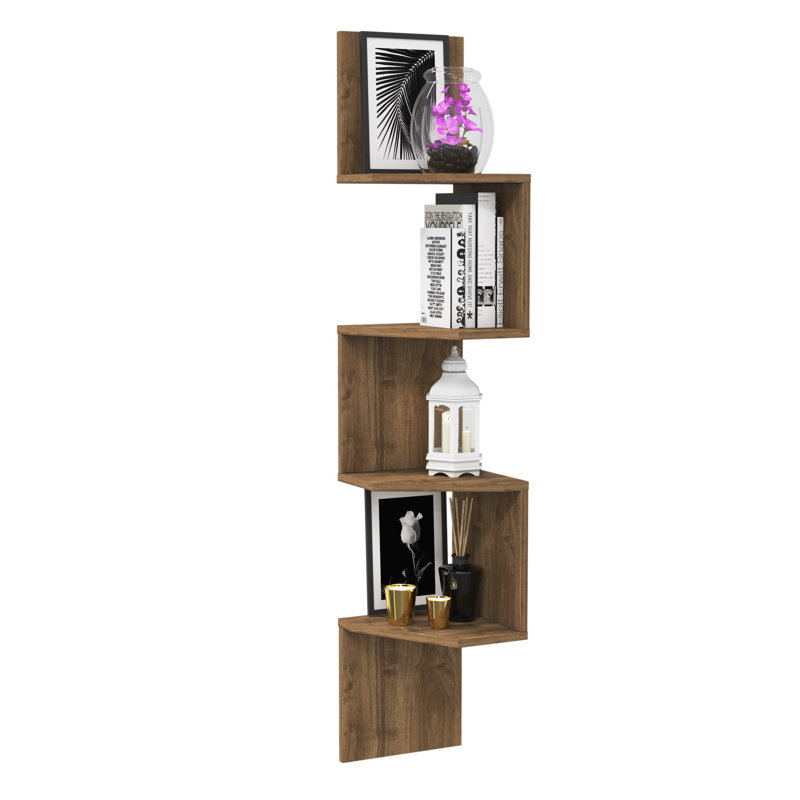 4 Piece Tiered Shelf, Latte
