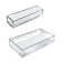 Deluxe 3 Piece Clear Acrylic Tray Set, Two Narrow Rectangle Trays and One Large Rectangle Tray Organizer for Desk or Counter