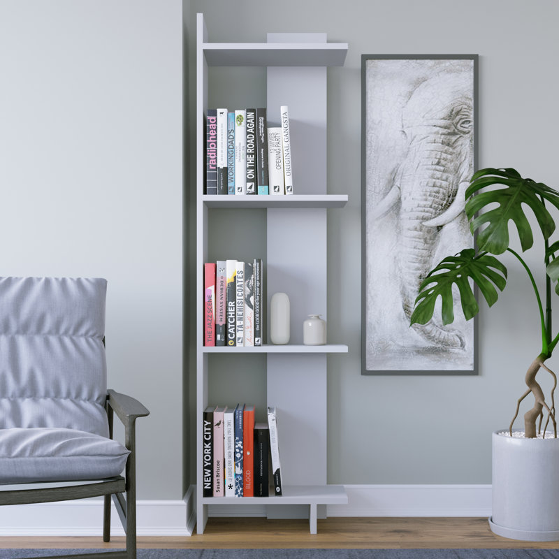 Rodney Bookcase Corner Bookcase, White