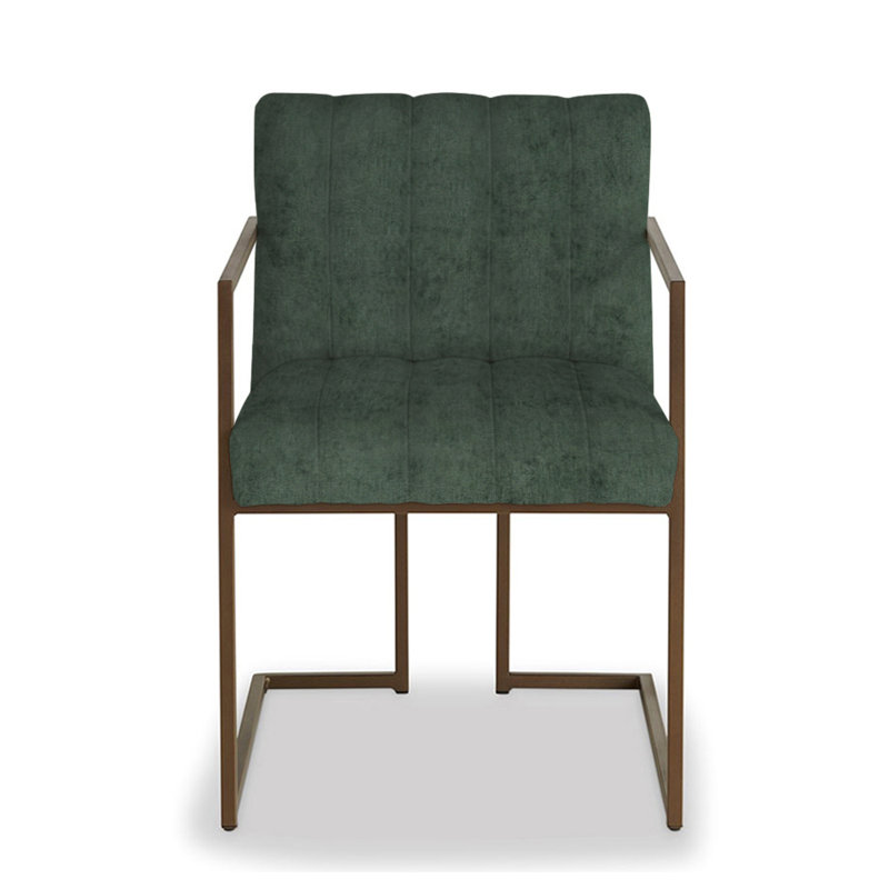 Adele Upholstered Arm Chair, Emerald Polyester