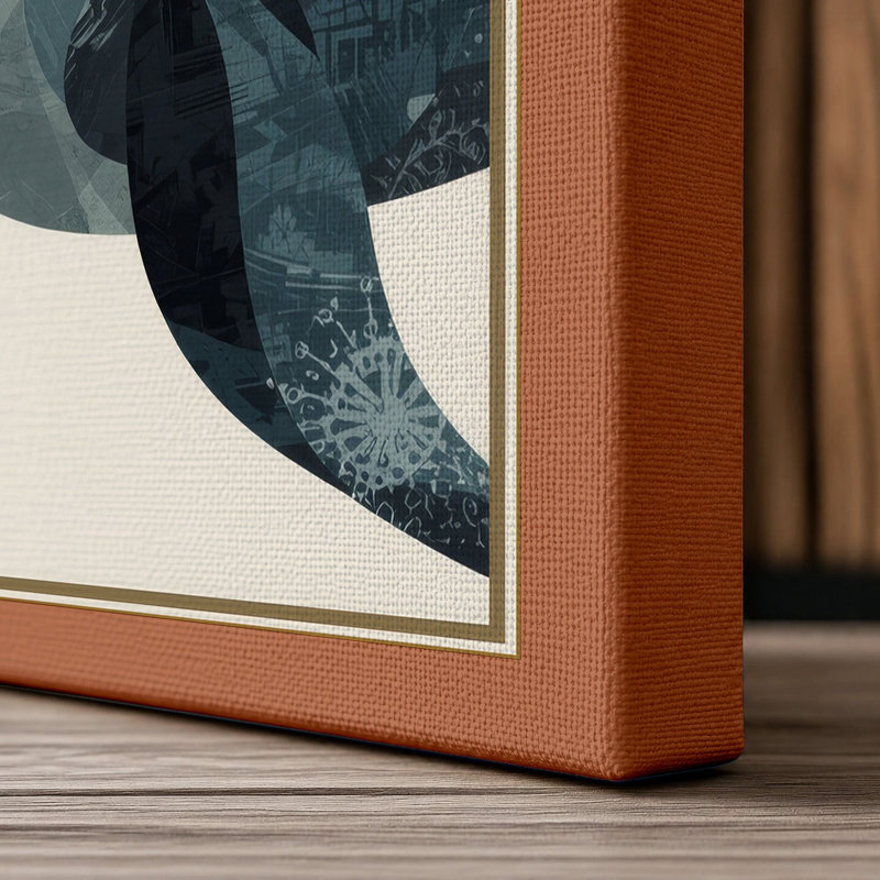 Seal at Rest Coastal - Wrapped Canvas, 18x12 - 45.7 x 30.5 cm, Terracotta Border