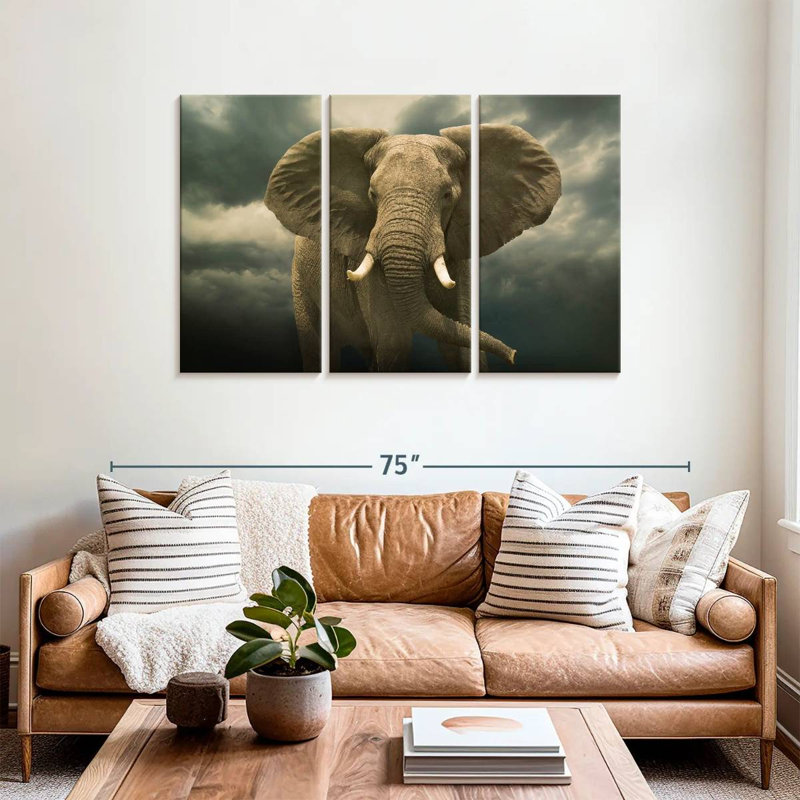 Brampt Male Elephant, 36" H x 57" W