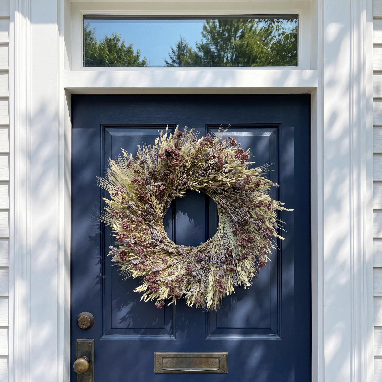 Dried Lavender and Avena Spring Wreath, 22" H x 22" W x 5" D
