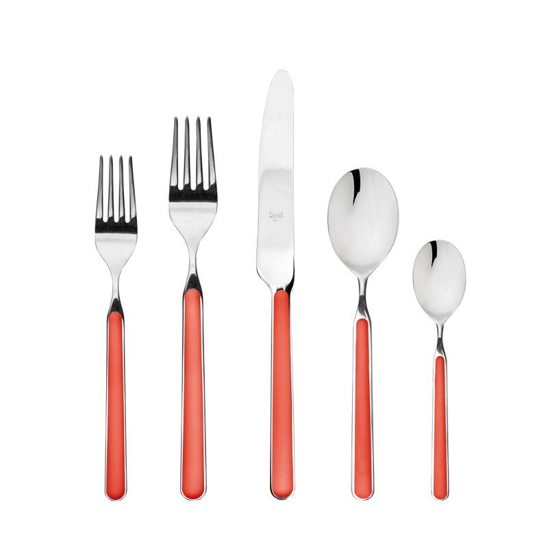 4 cuillères à espresso fant. Bleu électrique, Corail