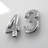 2.75'' H Plastic Self-Adhesive House Number