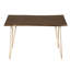 Acacia Solid Wood Top Metal Base Dining Table-474247445-474247450-474247451
