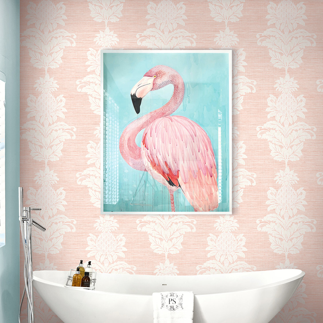 Tefft Floral Wallpaper, Pink