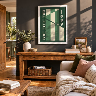 Bauhaus Stripes Geometric - Framed Print
