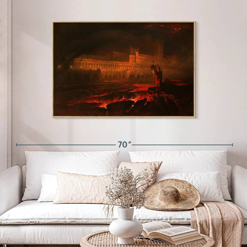 Le Pandemonium, Cadre flottant en bois naturel, 46 po x 31 po