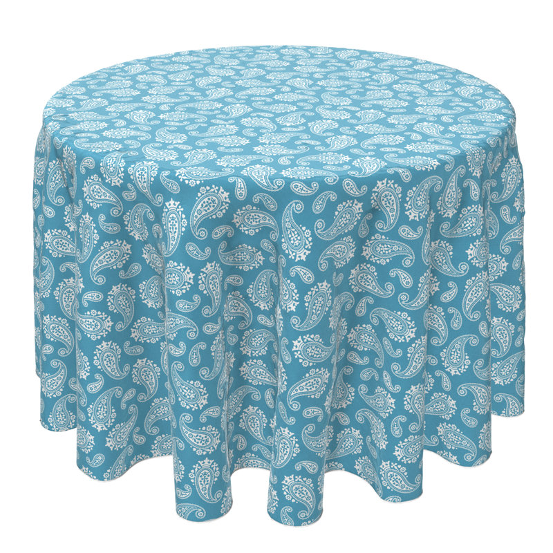 Round Paisley Cotton Tablecloth