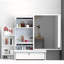 Coiffeuse de maquillage blanche avec miroir et tablettes de rangement, bureau à 3 tiroirs avec tabouret, coiffeuse moderne pour chambre à coucher et salon