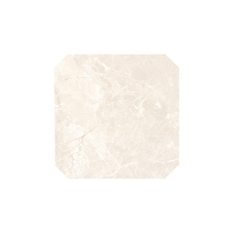 Ravenna Octogone 12 pouces Crème avec Taupe, Crema with Taupe