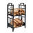 Double-Layer Metal Firewood Rack with Tools-1244296867
