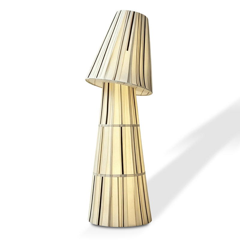 Beige + orange + tissus bruns + lampes sur pied sans fer, Beige, H 70,87 po x L 23,62 po x l 23,62 po