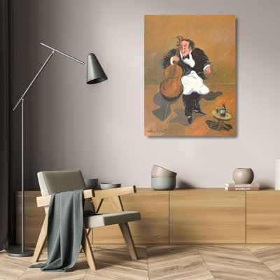 Cellist with Red Wine MCG-B1496