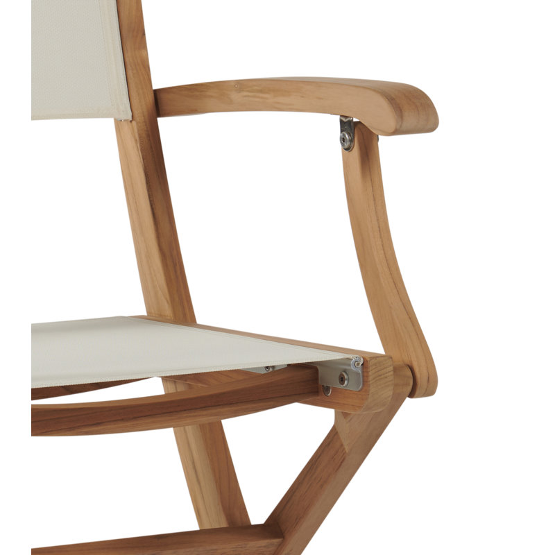 Stella Folding Dining Arm Chair, White