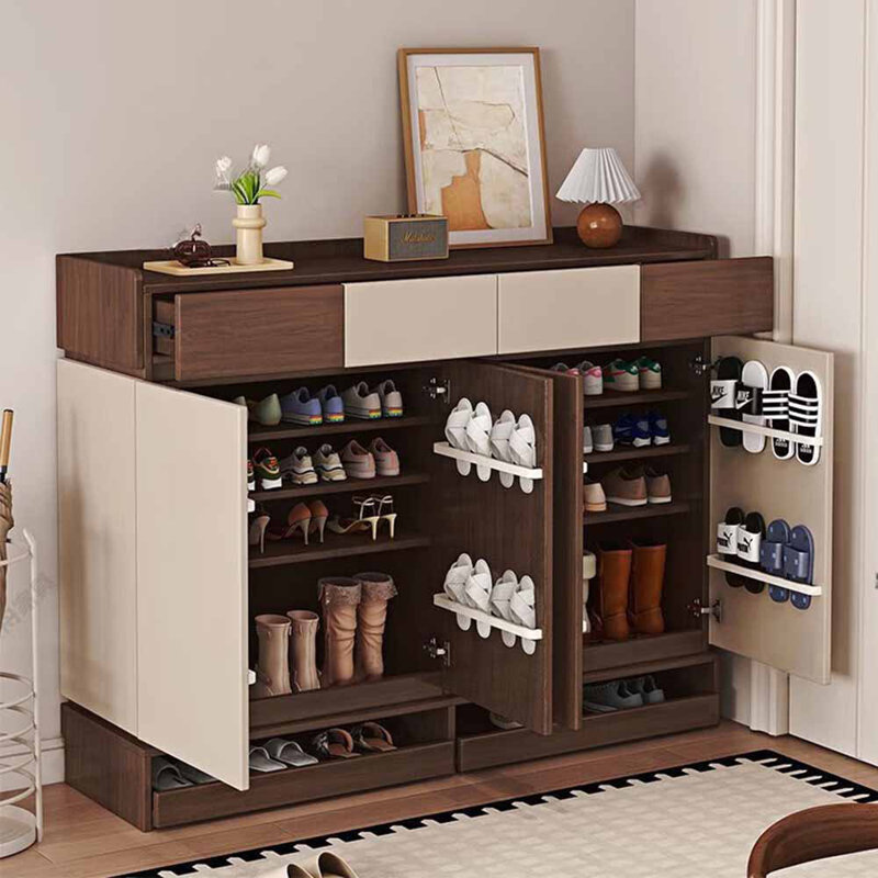 Armoire à chaussures de style européen, Brun