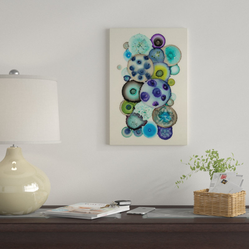 « géodes ii » par laura van horne, impression sur toile, H 18 po x l 12 po x P 1,5 po, Toile tendue, Pas de tapis