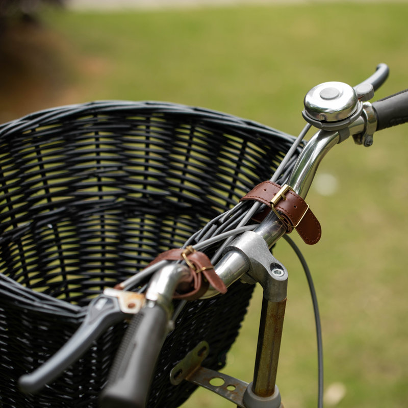 Panier avant en osier pour vélo, Noir