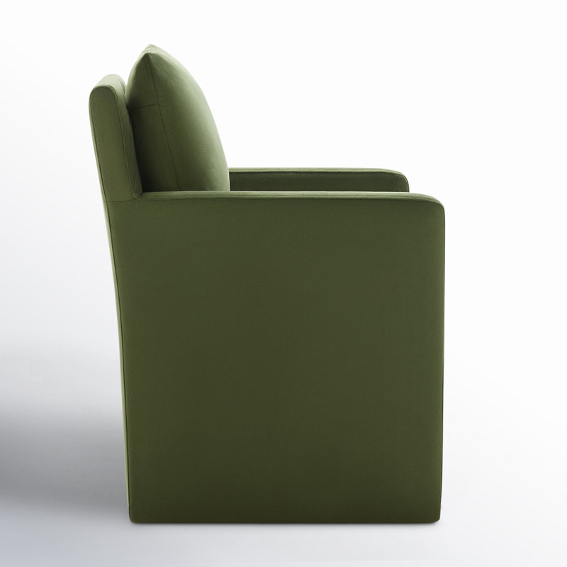 Alayaa Upholstered Armchair, Bella Forest Performance Velvet
