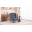 HOMCOM Wingback Accent Chair Velvet Armchair High Back-1500822030
