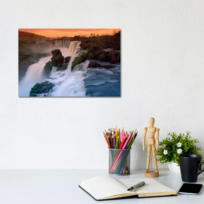Cascades Of The Iguacu Falls, The World's Largest Waterfalls, Iguacu National Park, Argentina by Thomas Marent - Wrapped Canvas Print