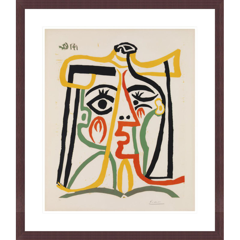 (Tête de femme) par Pablo Picasso, impression giclée sur cadre, H 27,14 po x l 23,5 po