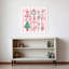Affiche murale vintage élégante et rétro représentant un sapin de Noël dans un décor naturel, idéale pour une fête de Noël classique.-61408465