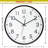 Madelis Wall Clock, Black, 15"