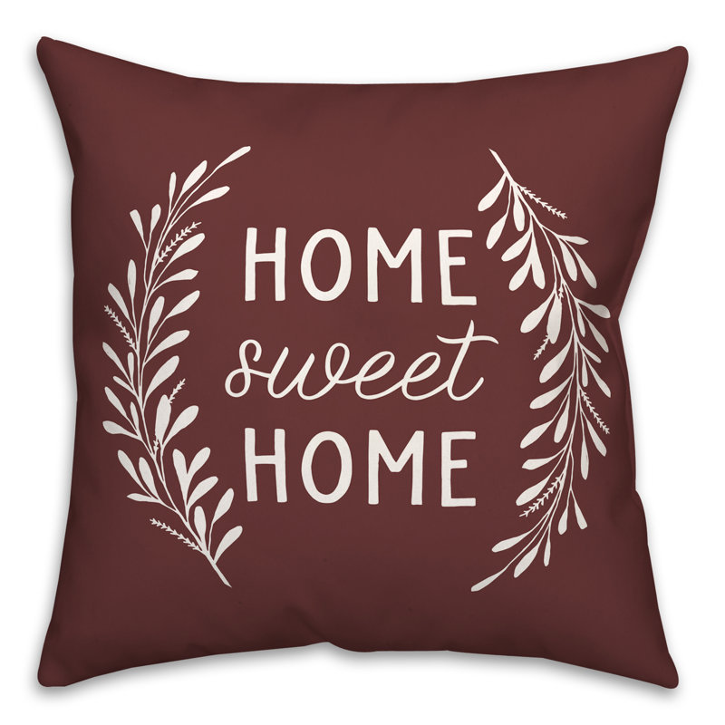 Coussin décoratif intérieur / extérieur en polyester , H 18 po x l 18 po, Marron