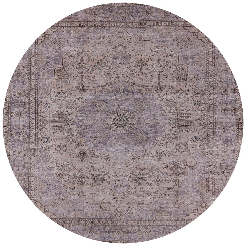 Tapis oriental gris Rollegem, Rond 4 pi