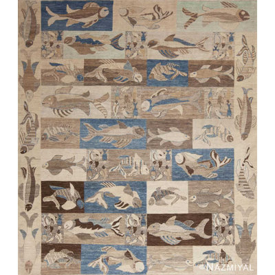One-of-a-Kind 8'4" x 9'8" Hand Knotted Area Rug