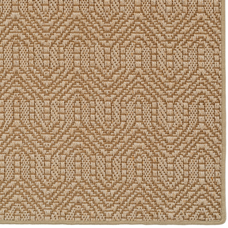 Almiro Jute/Sisal Geometric Indoor Rug, Rectangle 10' x 14'