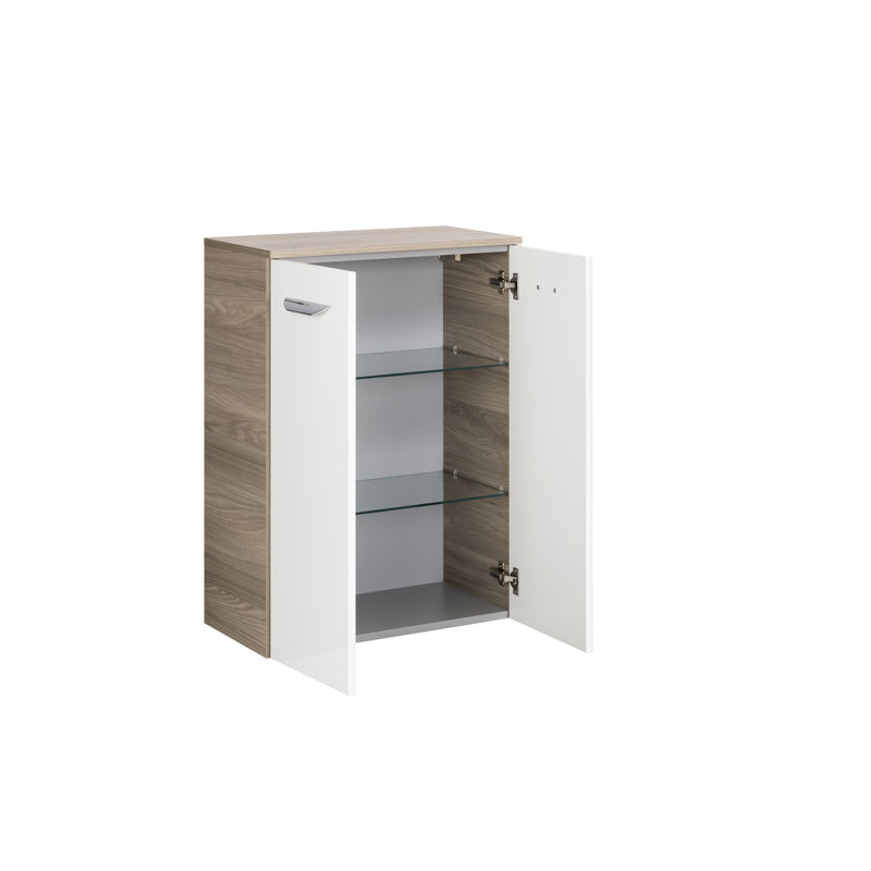 Luxor Bathroom Cabinet, Brown/White