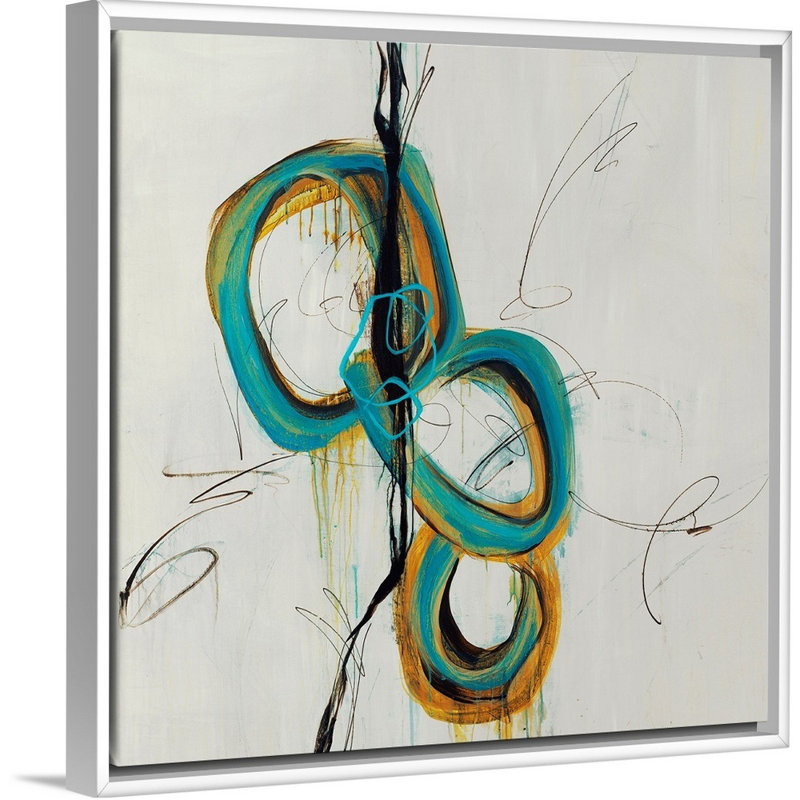 «Hyperbole IV» par Farrell Douglass, reproduction d'art graphique sur toile, Cadre flottant blanc