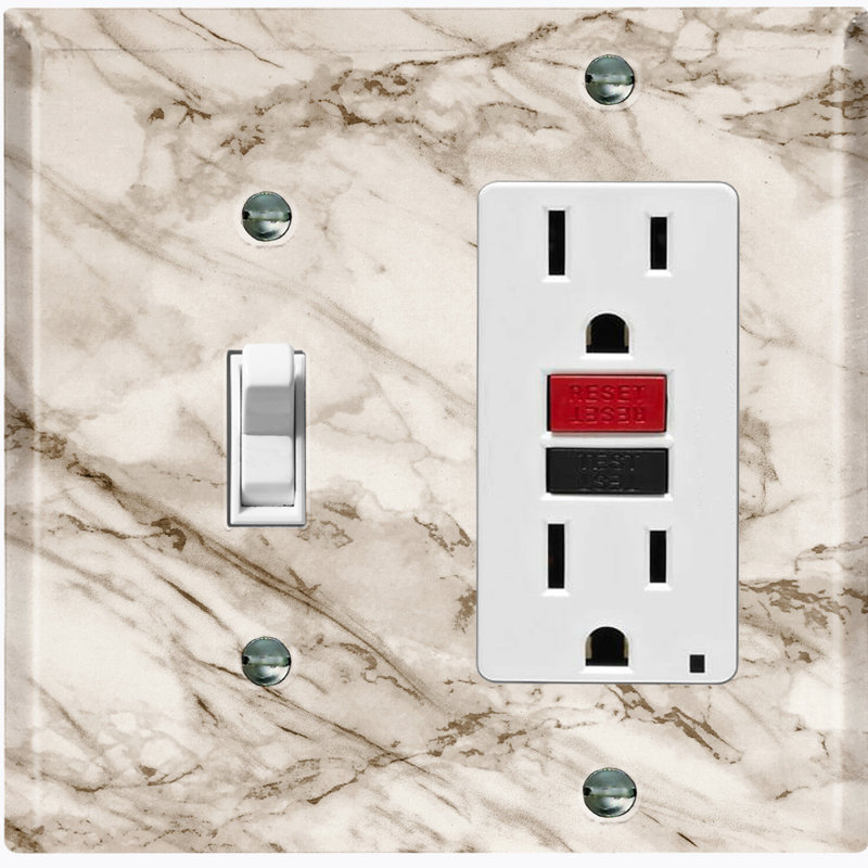 Plaque murale 2 bandes, Beige / Blanc