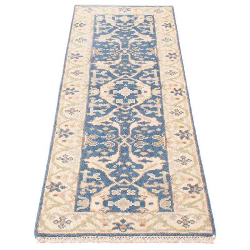 One-of-a-Kind 2'6" X 7'9" New Age Runner Wool Area Rug in Blue