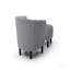 Chaise et repose-pieds, gris
