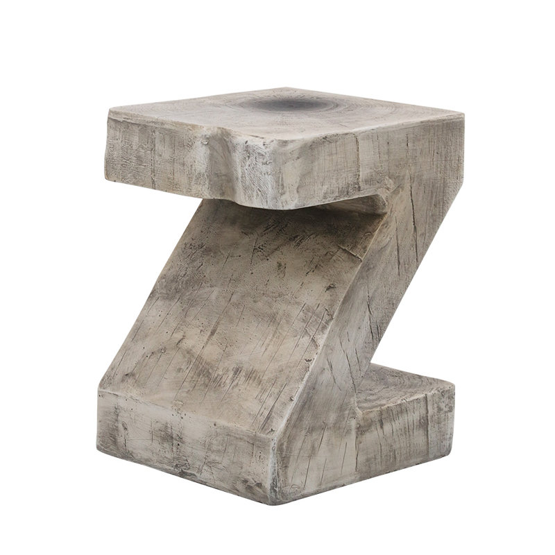 Table de bout avec tablette de sol en béton Duenweg, Grey