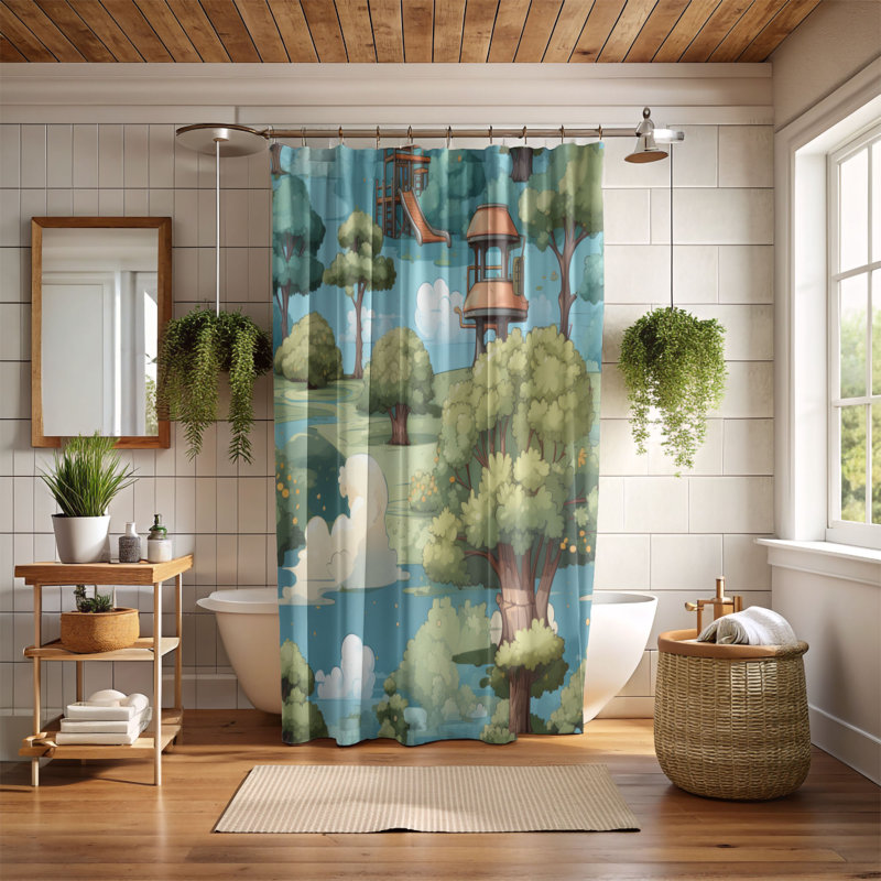 Play Adventure - Rideau de douche Premium, H 74 po x l 71 po