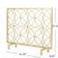 Barrière de foyer sophistiquée en fer, motif à chevauchement, simple, protecteur moderne doré,