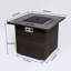 Table de feu d'extérieur au gaz propane 30 pouces, capacité de chauffage de 40 000 BTU, efficacité de la capacité de chauffage, plateau de table en carreaux de céramique, cadre en acier, housse de pluie, fosse de 30 pouces avec couvercle, puissance de flamme, brun foncé