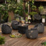 Wicker Outdoor Patio Chair With Cushions And Accent Pillow And Patio Table